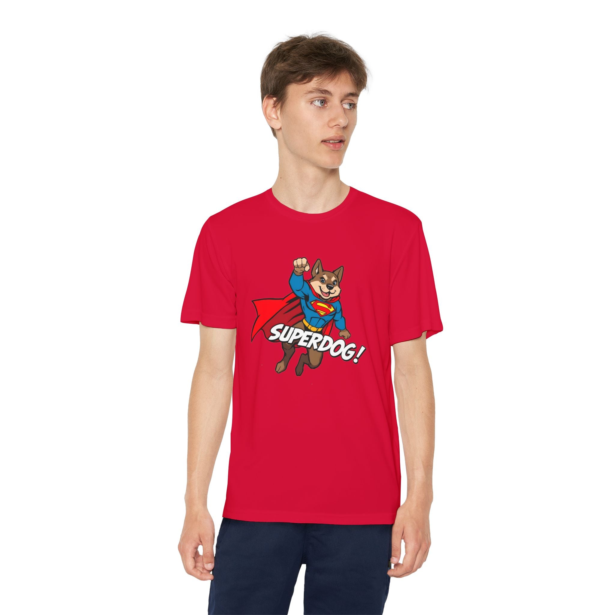 Kids Superdog T-Shirt — Youth Superhero Dog Tee ("SUPERDOG!")