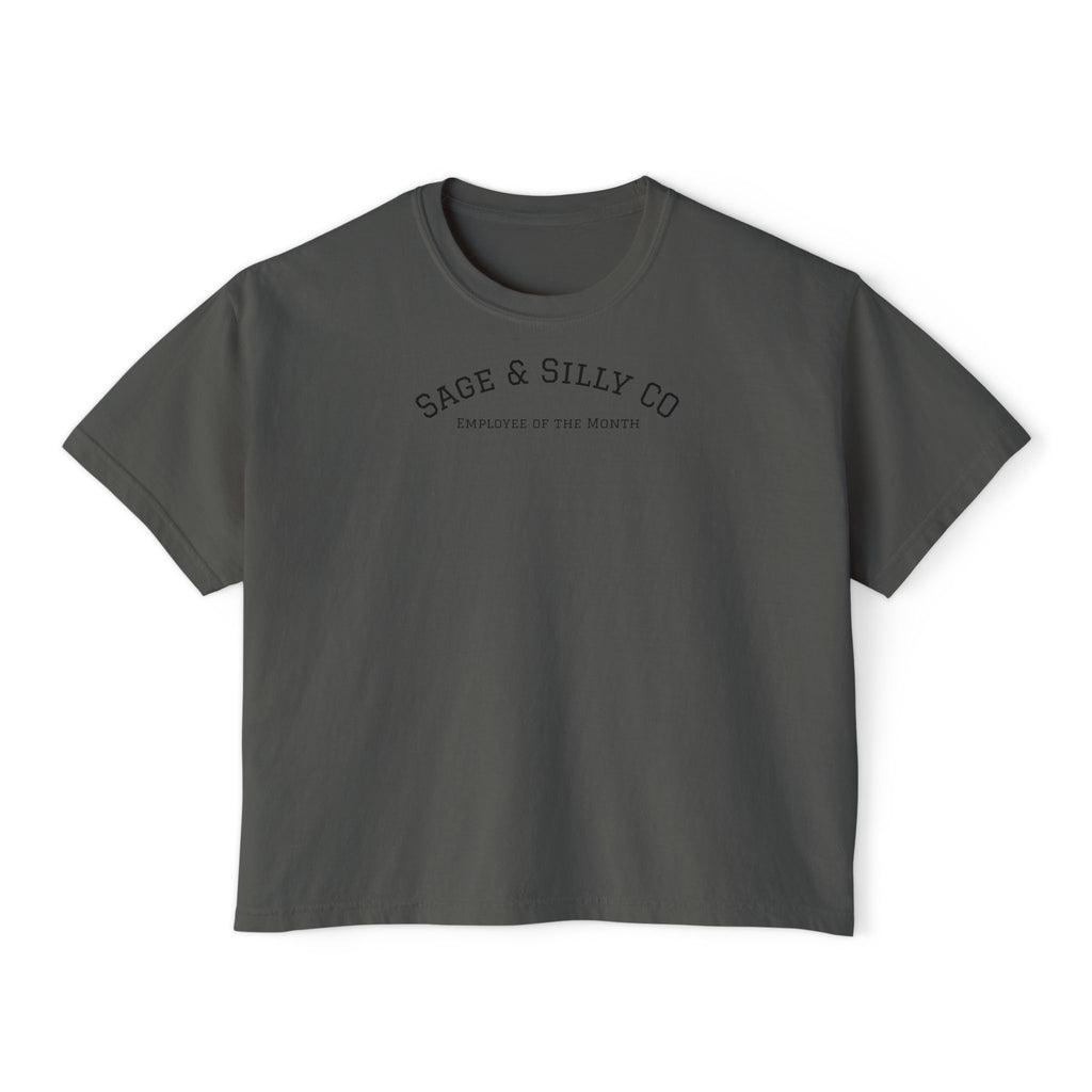 "I Survived Another Meeting That Should Have Been a Walk" | Dog Graphic Boxy Cropped Tee