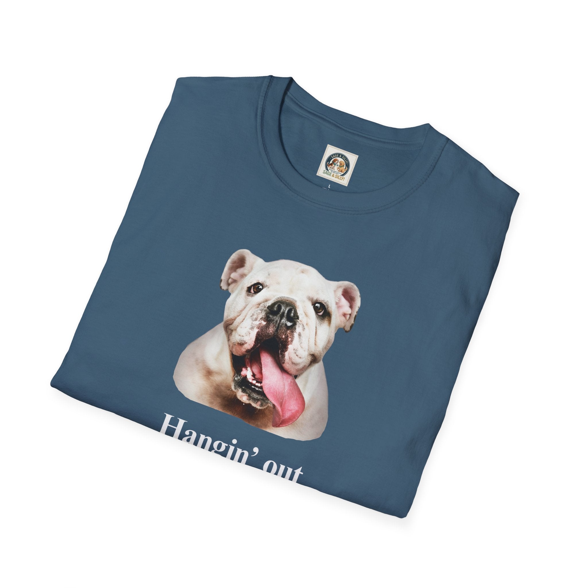 Bulldog Graphic T-Shirt — "Hangin' Out"