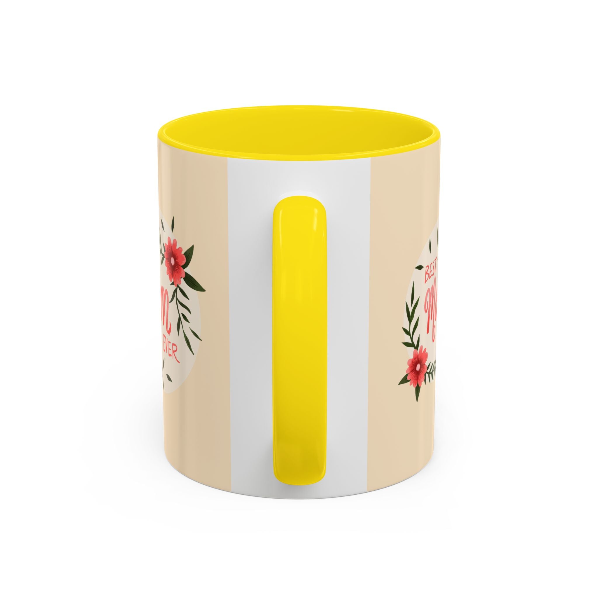 Best Mom Ever Coffee Mug — Cute Dachshund with Tulips