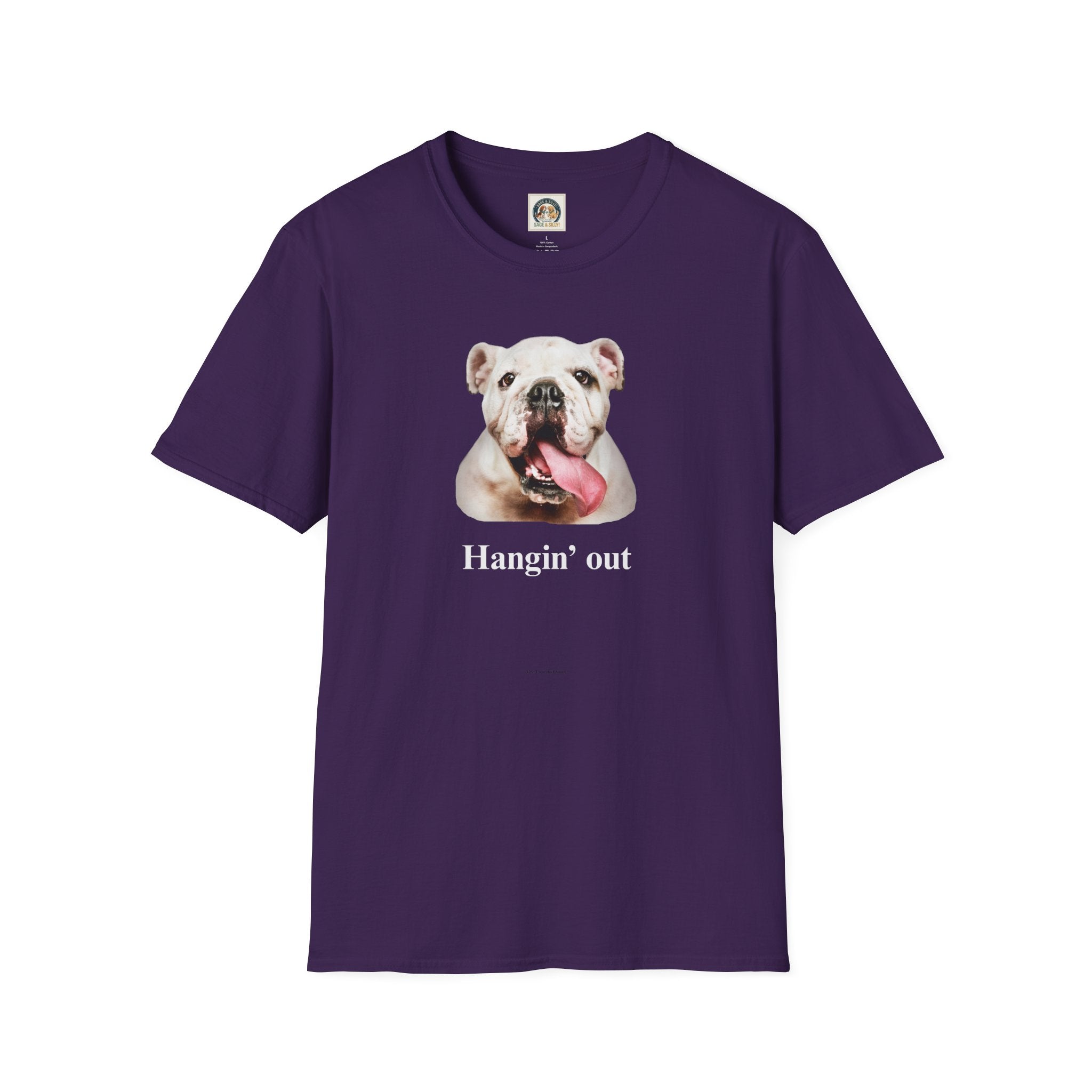 Bulldog Graphic T-Shirt — "Hangin' Out"