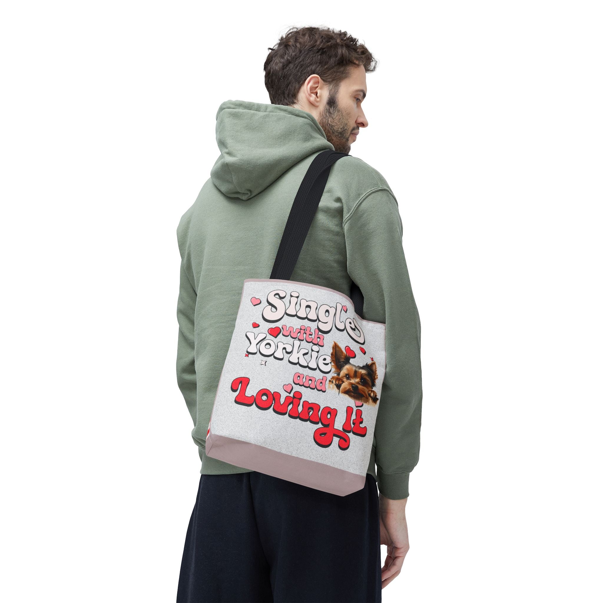 Tote Bag — "Single with Yorkie and Loving It" Cute Yorkie Lover Tote