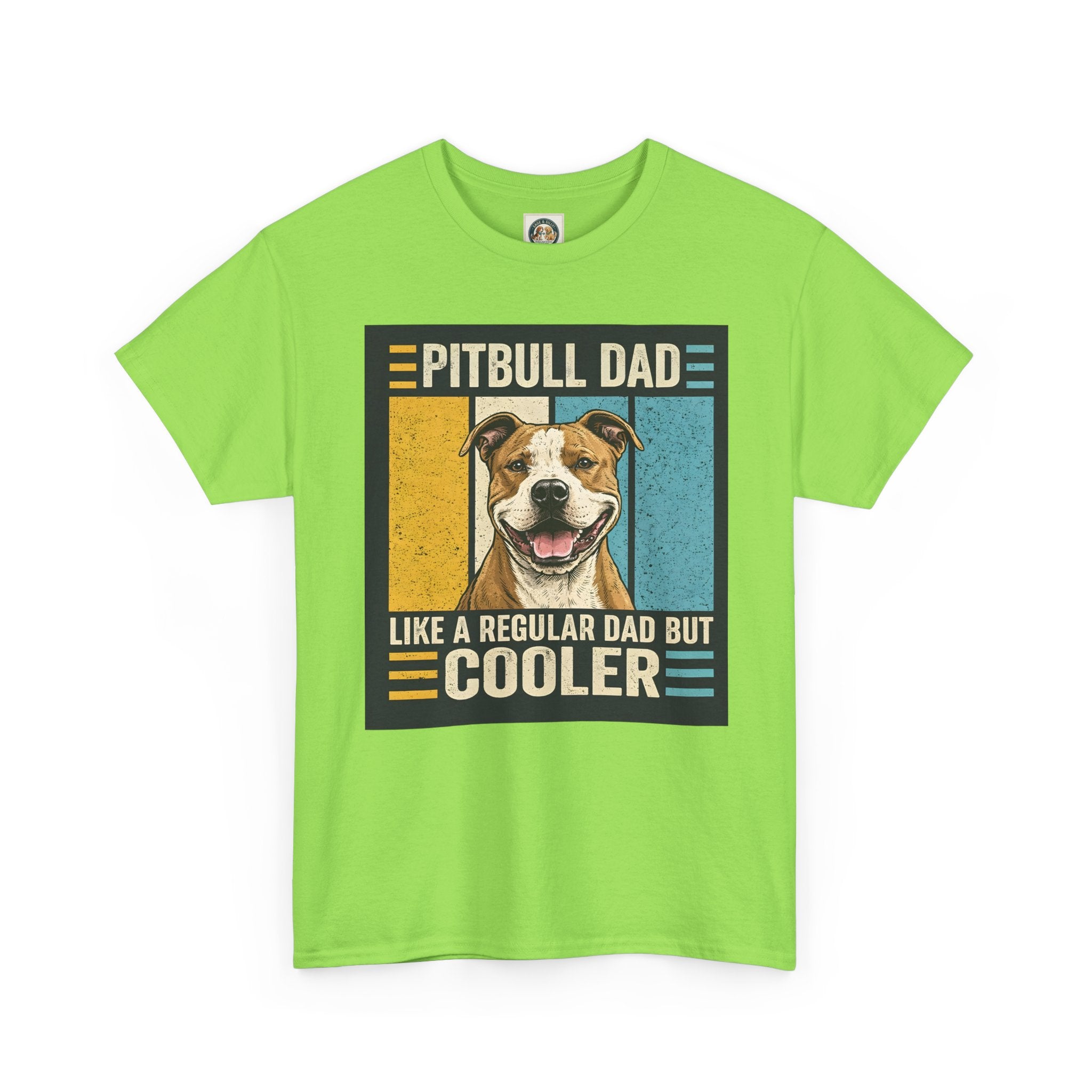 Pitbull Dad T-Shirt — "Like a Regular Dad but Cooler" Retro Dog Dad Tee