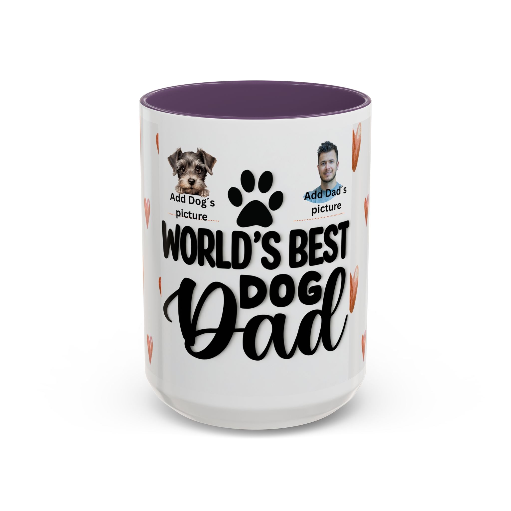 Personalised "World's Best Dog Dad" Coffee Mug — Custom Pet & Owner Photo