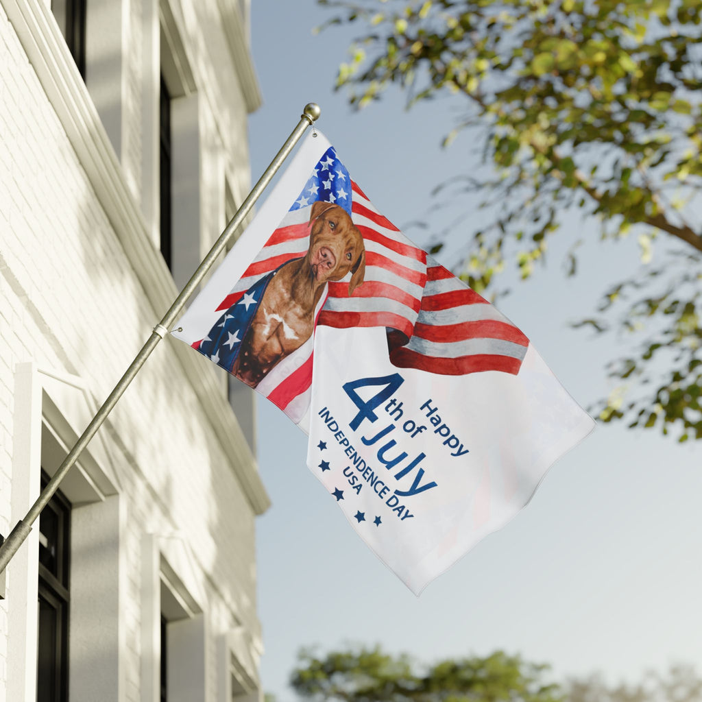 4th of July Dog Flag — Double-Sided American Independence Day Garden Banner