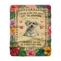 Personalized Sherpa Blanket — "There Is No Love Like a Rescued Dog" | Custom Name & Photo