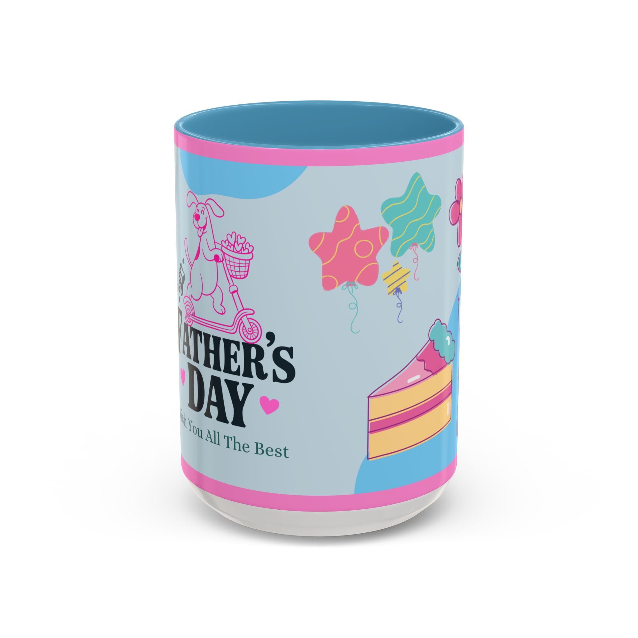 Father's Day Coffee Mug – Cute Dog on Scooter Design (11/15oz)