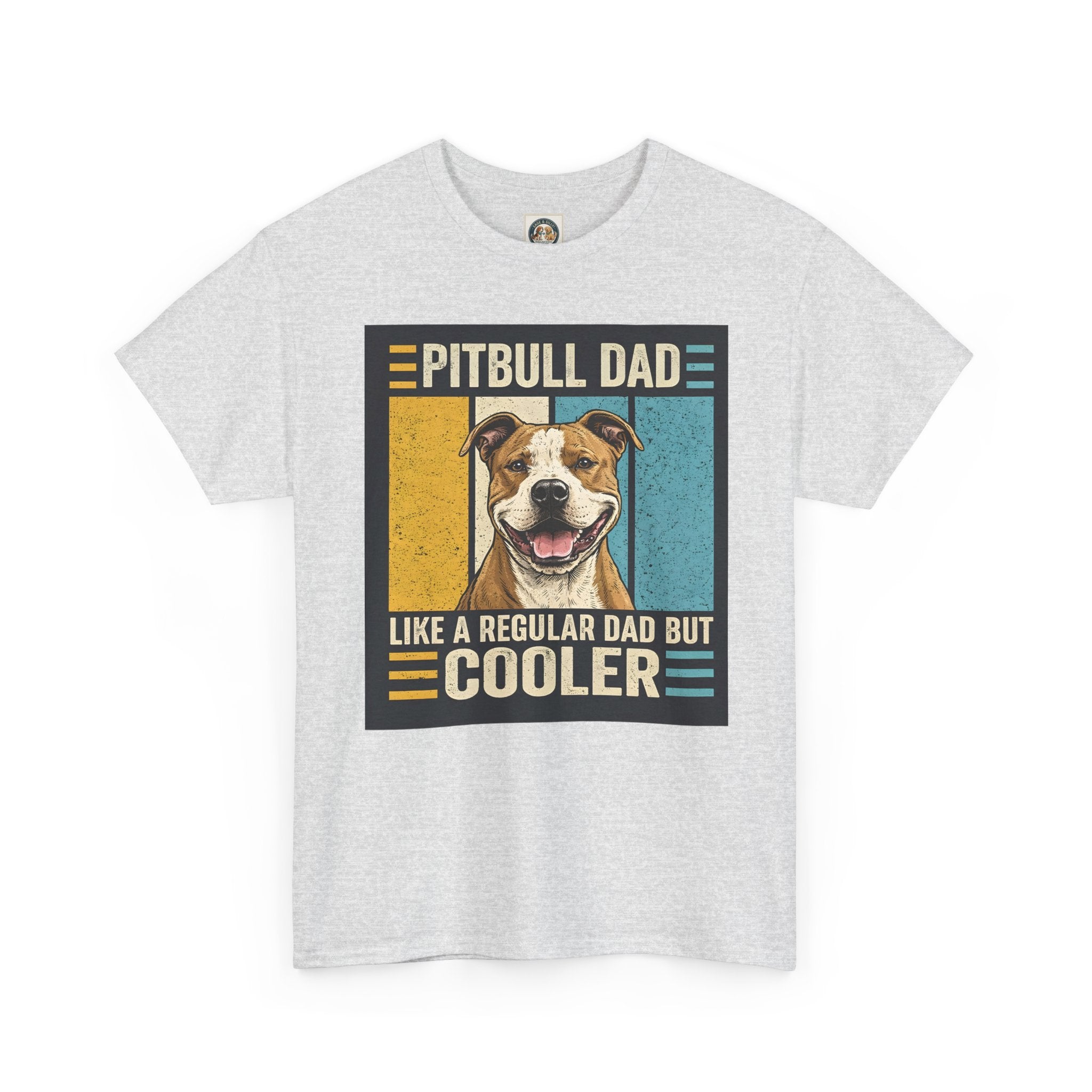 Pitbull Dad T-Shirt — "Like a Regular Dad but Cooler" Retro Dog Dad Tee