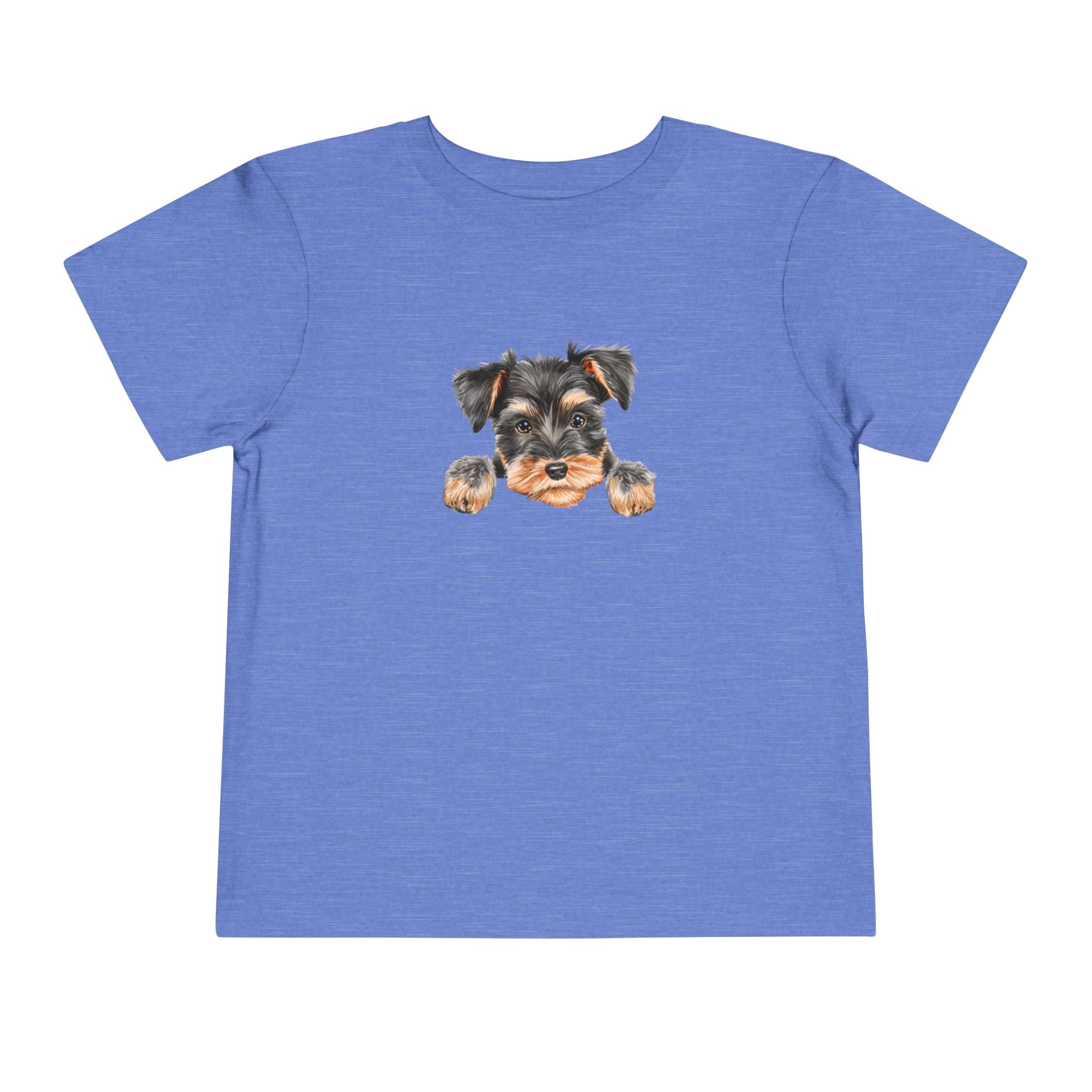 Toddler Tee — Cute Yorkie Puppy Peeking Graphic