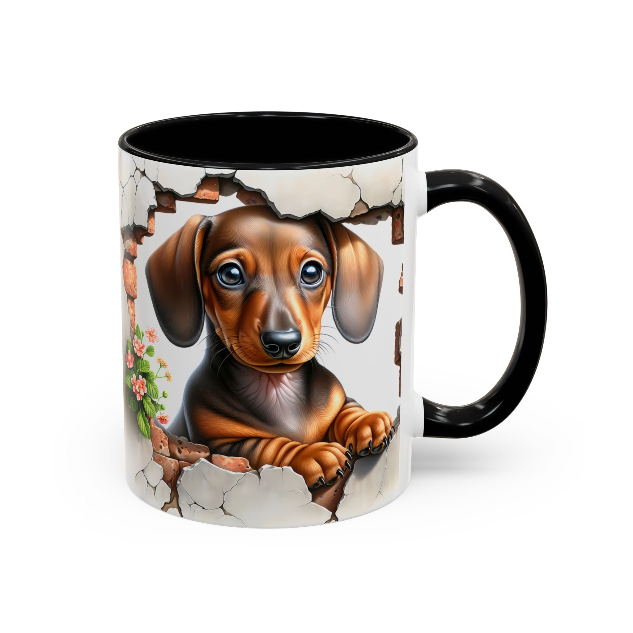 Dachshund Peek-A-Boo Coffee Mug — Cute Puppy Dog Gift
