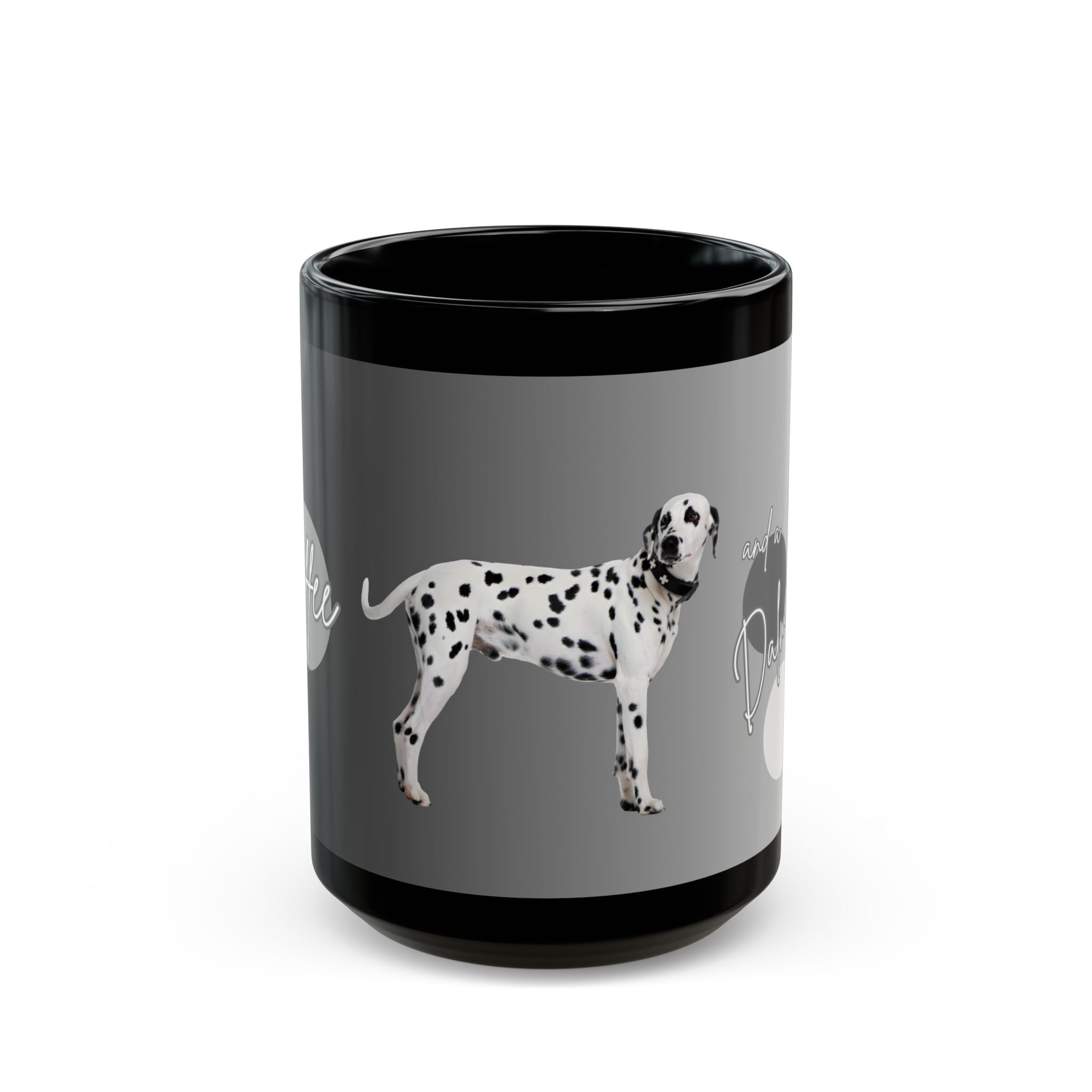 Dalmatian Dog Black Coffee Mug — 11oz & 15oz Ceramic Gift