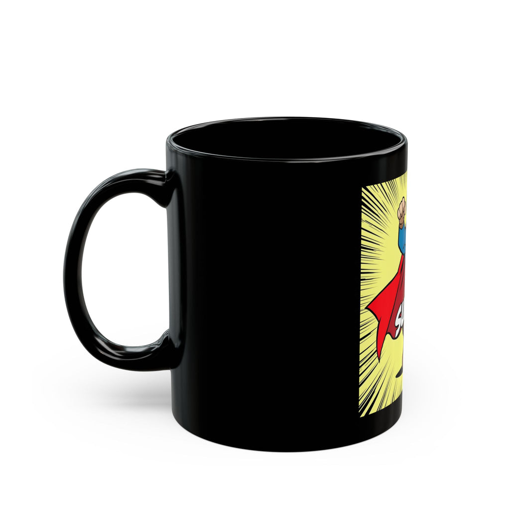 Superdog Comic Mug — Cute Superhero Dog Coffee Cup