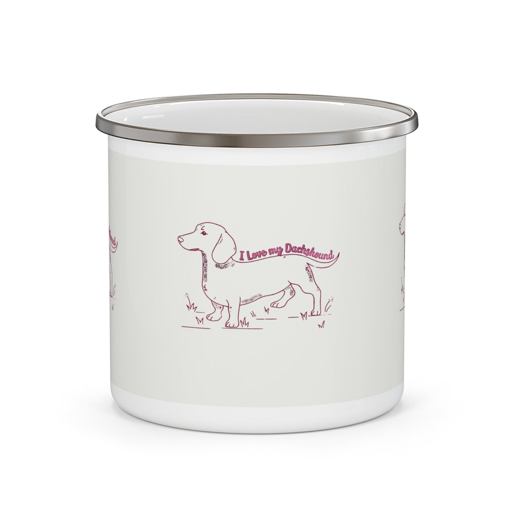 Enamel Mug — I Love My Dachshund Camping Cup