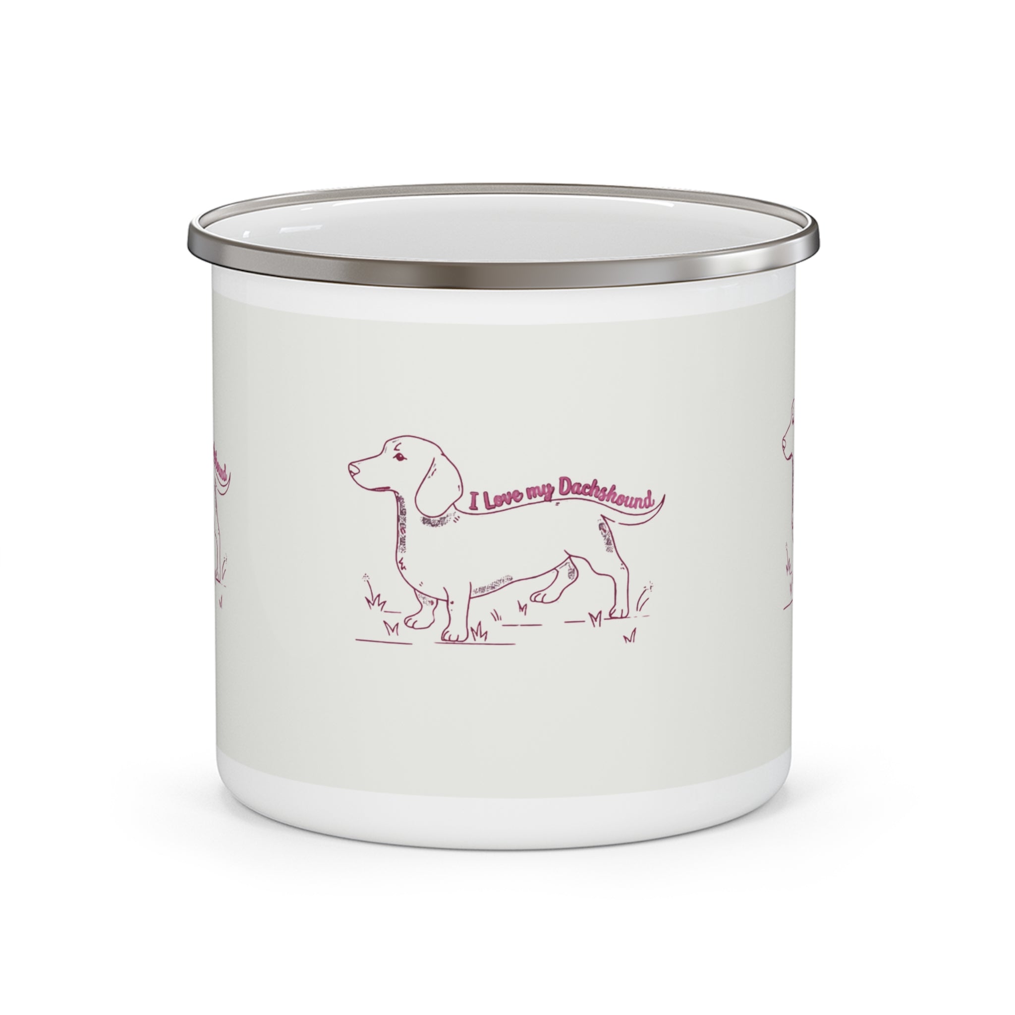 Enamel Mug — I Love My Dachshund Camping Cup