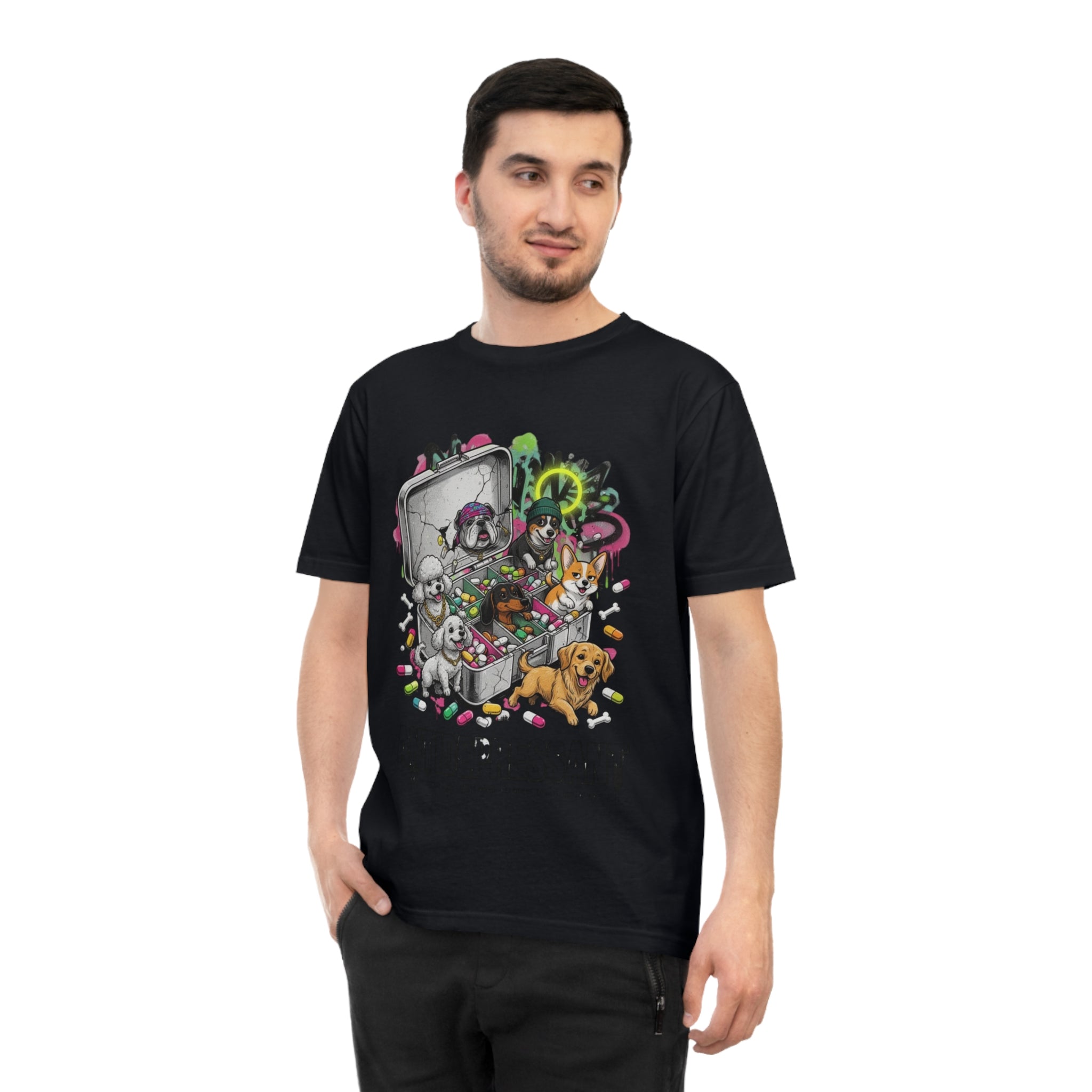 Antidepressant Pets T-Shirt — Emotional Support Pet & Pill Box Graphic Tee