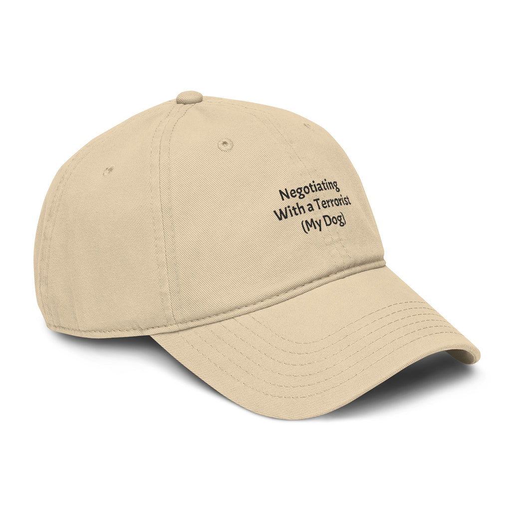 Negotiating With A Terrorist (My Dog) Funny Dog Lover Cap
