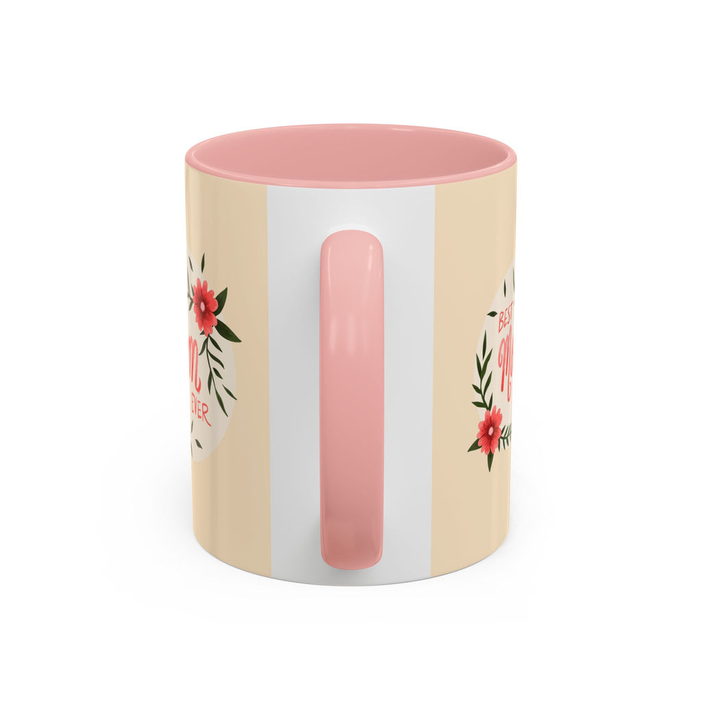 Best Mom Ever Coffee Mug — Cute Dachshund with Tulips