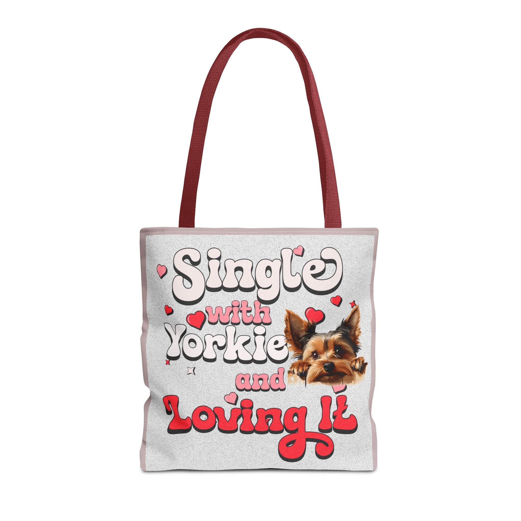 Tote Bag — "Single with Yorkie and Loving It" Cute Yorkie Lover Tote