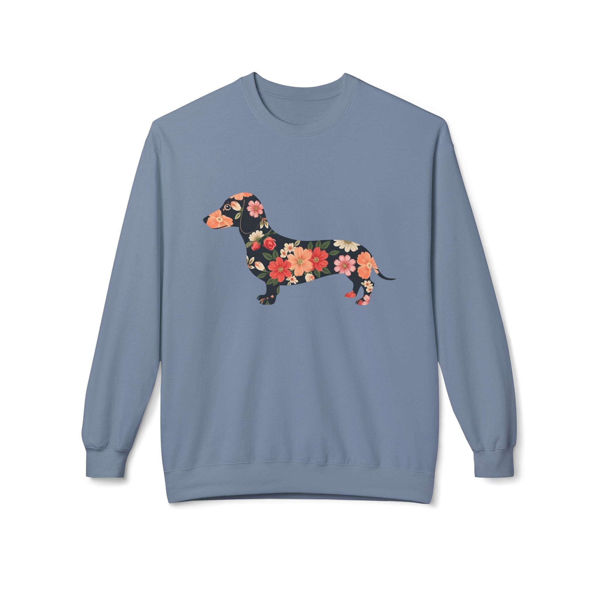 Floral Dachshund Crewneck Sweatshirt