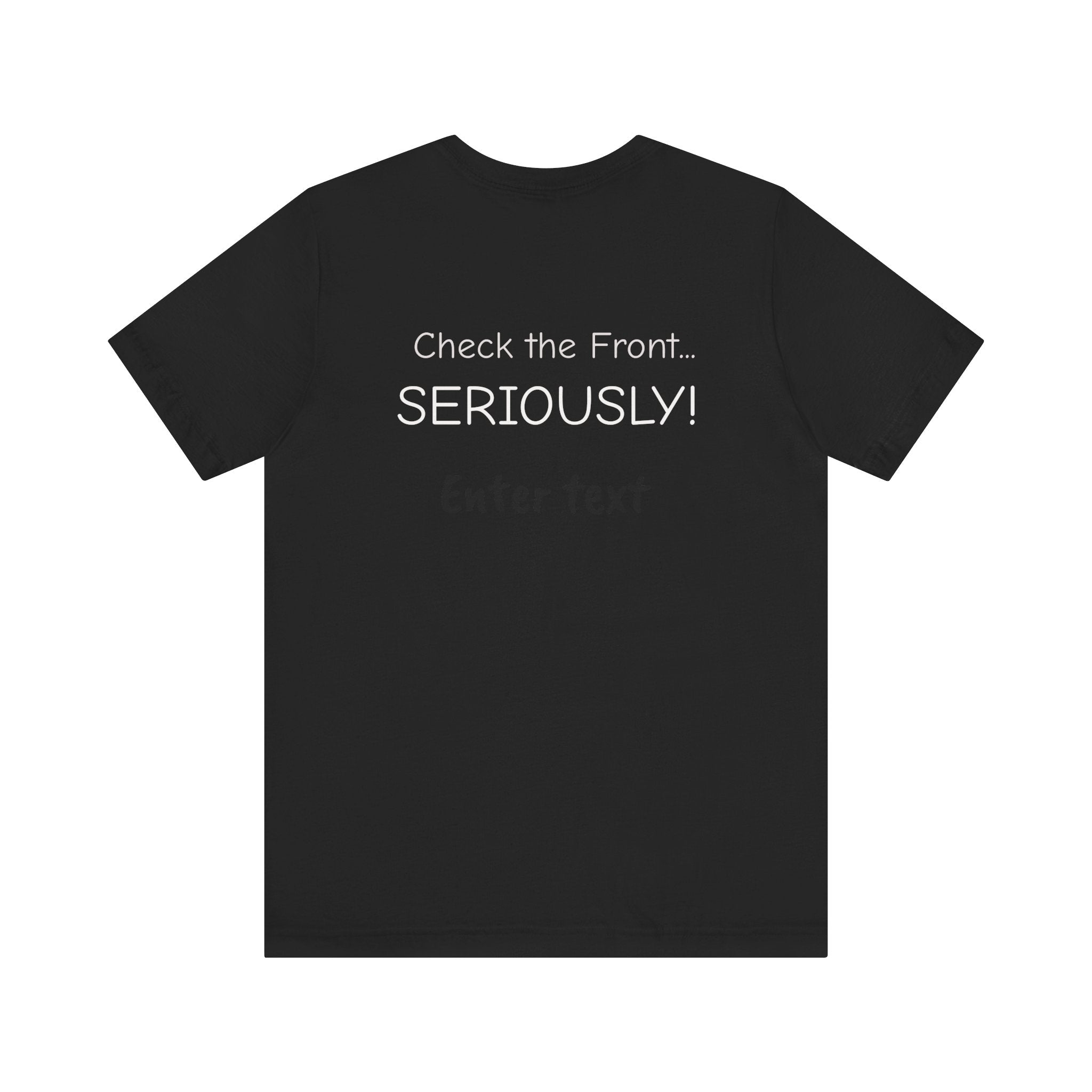 UFO Dog Photo Tee — "Check the Front… SERIOUSLY!" Graphic T-Shirt