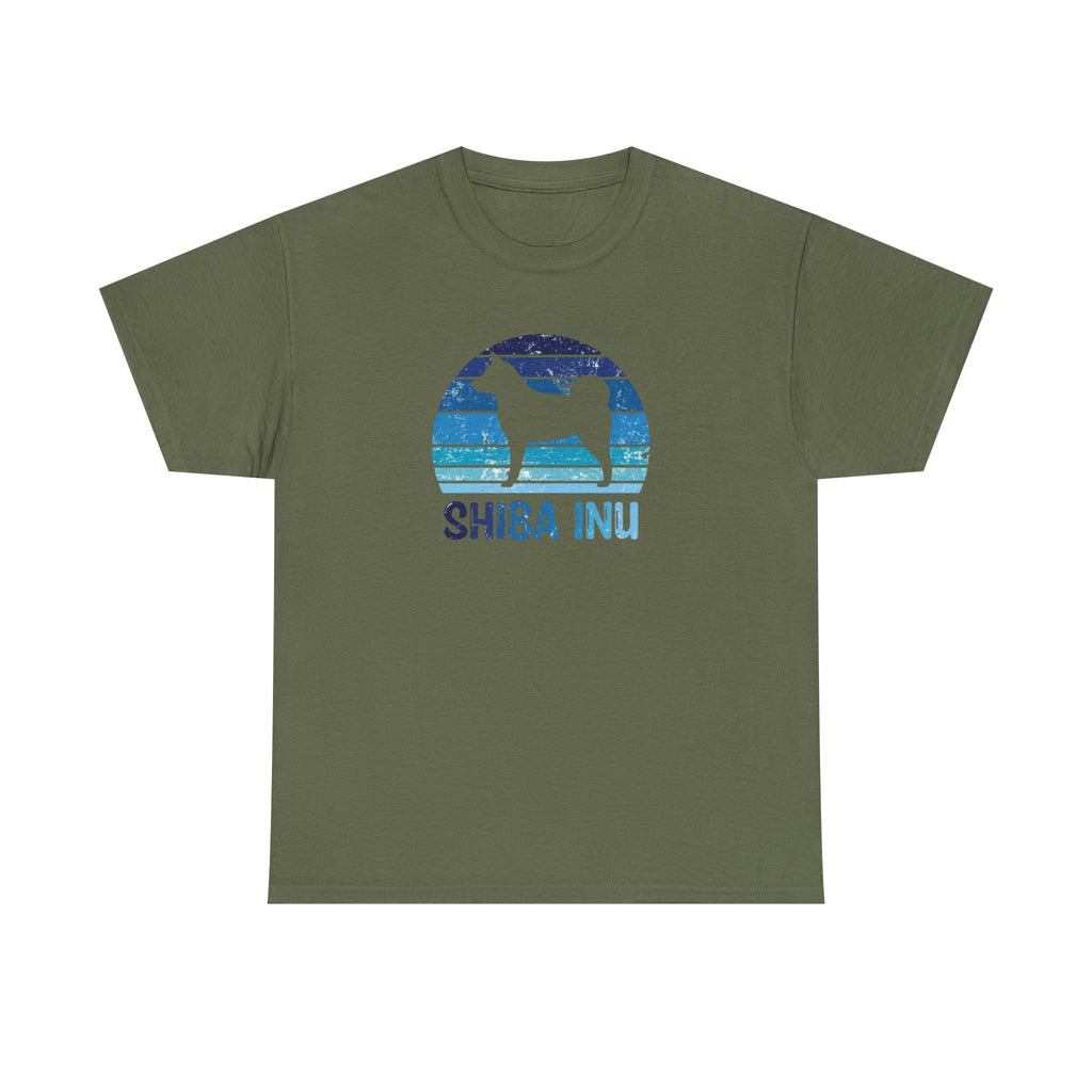 Shiba Inu Retro Sunset T-Shirt – Unisex Dog Lover Graphic Tee