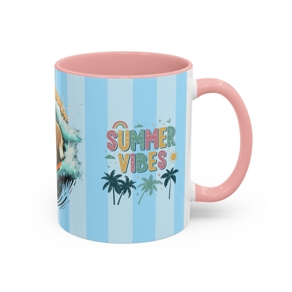 Summer Vibes Corgi Surf Coffee Mug — Cute Dog Lover Gift (11/15 oz)
