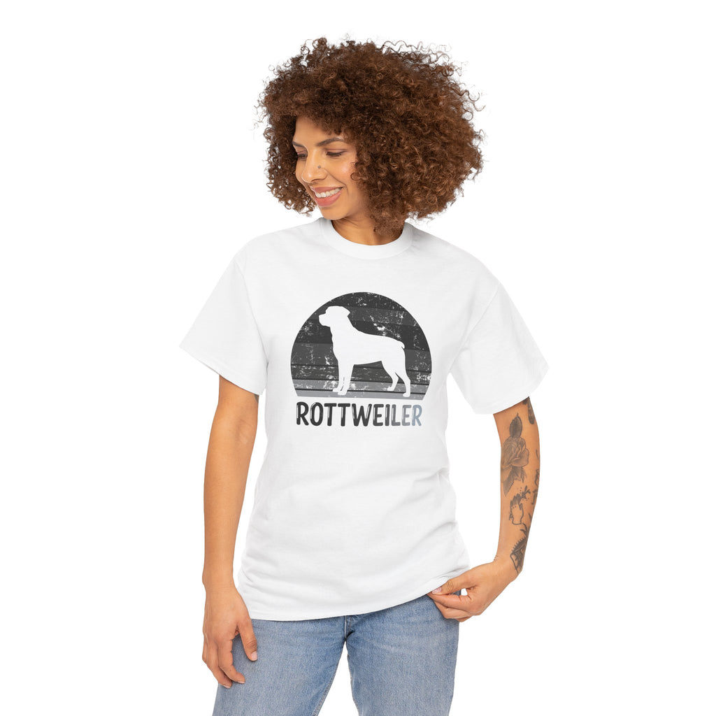 Rottweiler Retro Sunset T-Shirt – Unisex Dog Lover Graphic Tee