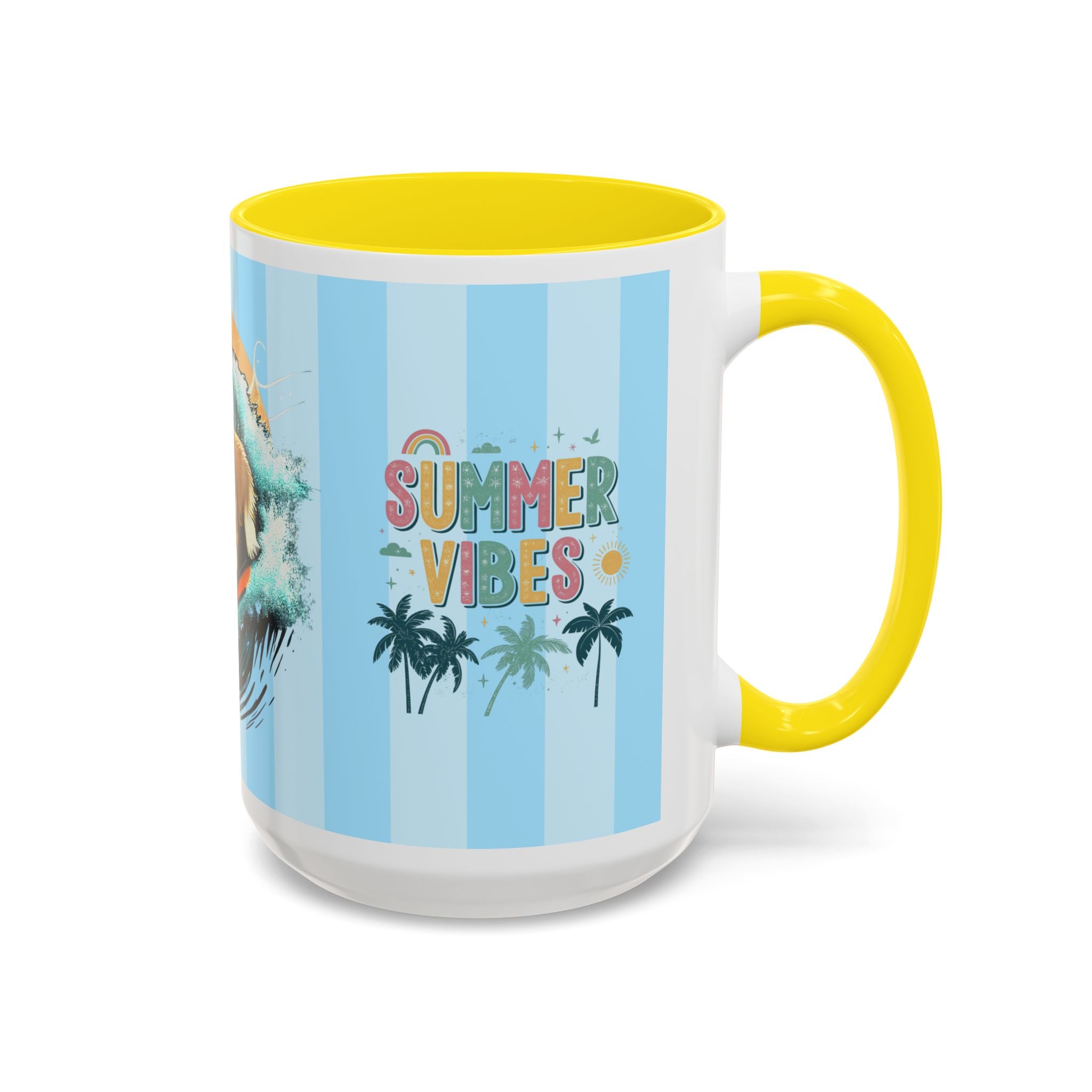 Summer Vibes Corgi Surf Coffee Mug — Cute Dog Lover Gift (11/15 oz)