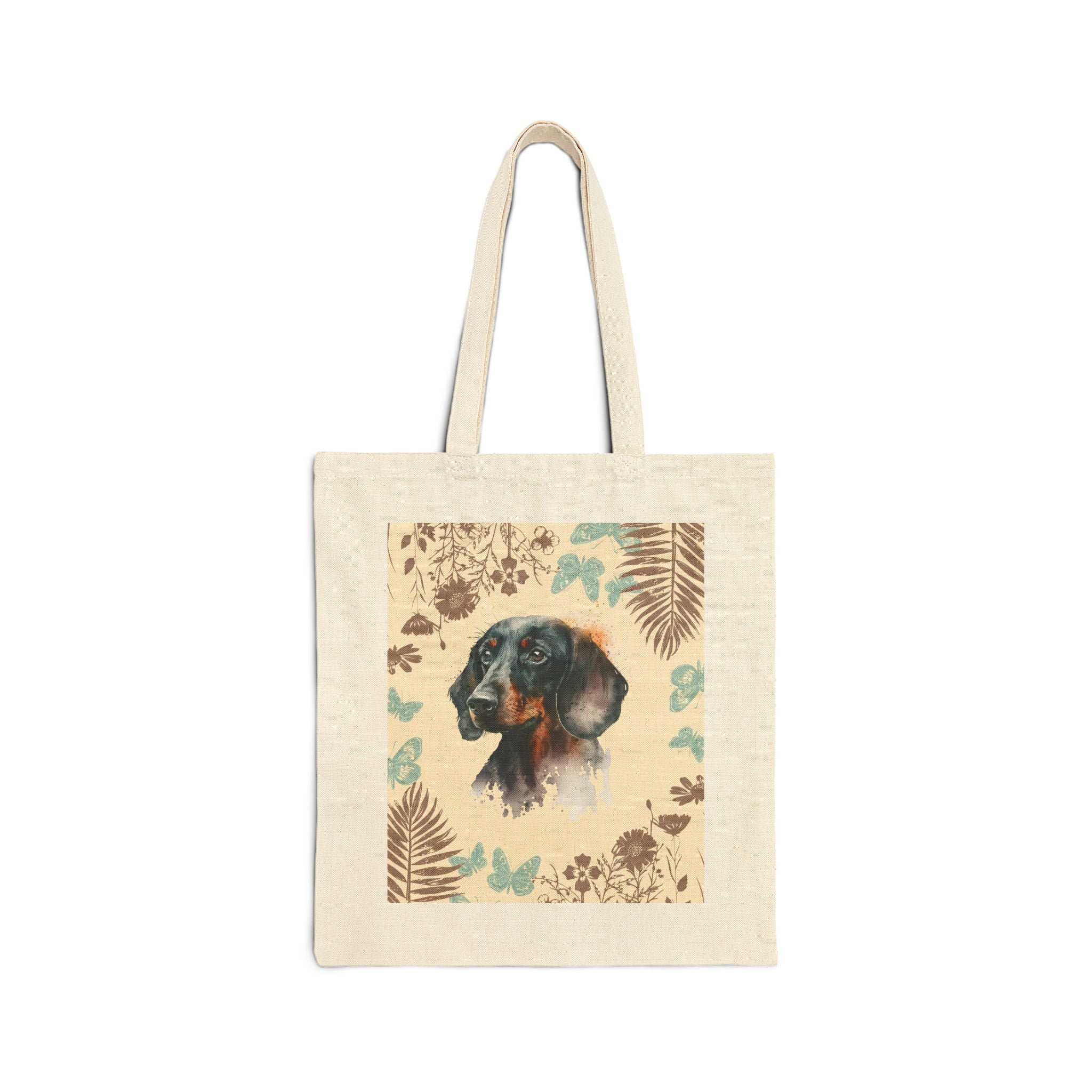 Tote Bag — "Be The Person Your Dog Thinks You Are" Dog Portrait Canvas Tote