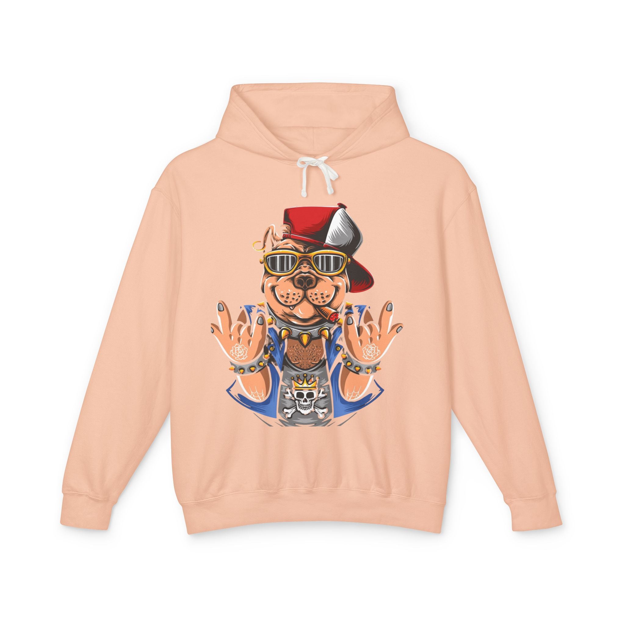 Gangster Bulldog Hoodie — Retro Cool Dog Graphic Sweatshirt