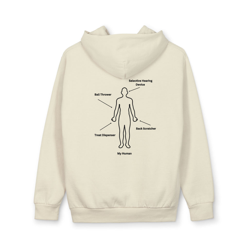 Service Human Hoodie — Funny Service Technician Diagram (on the back) Pullover