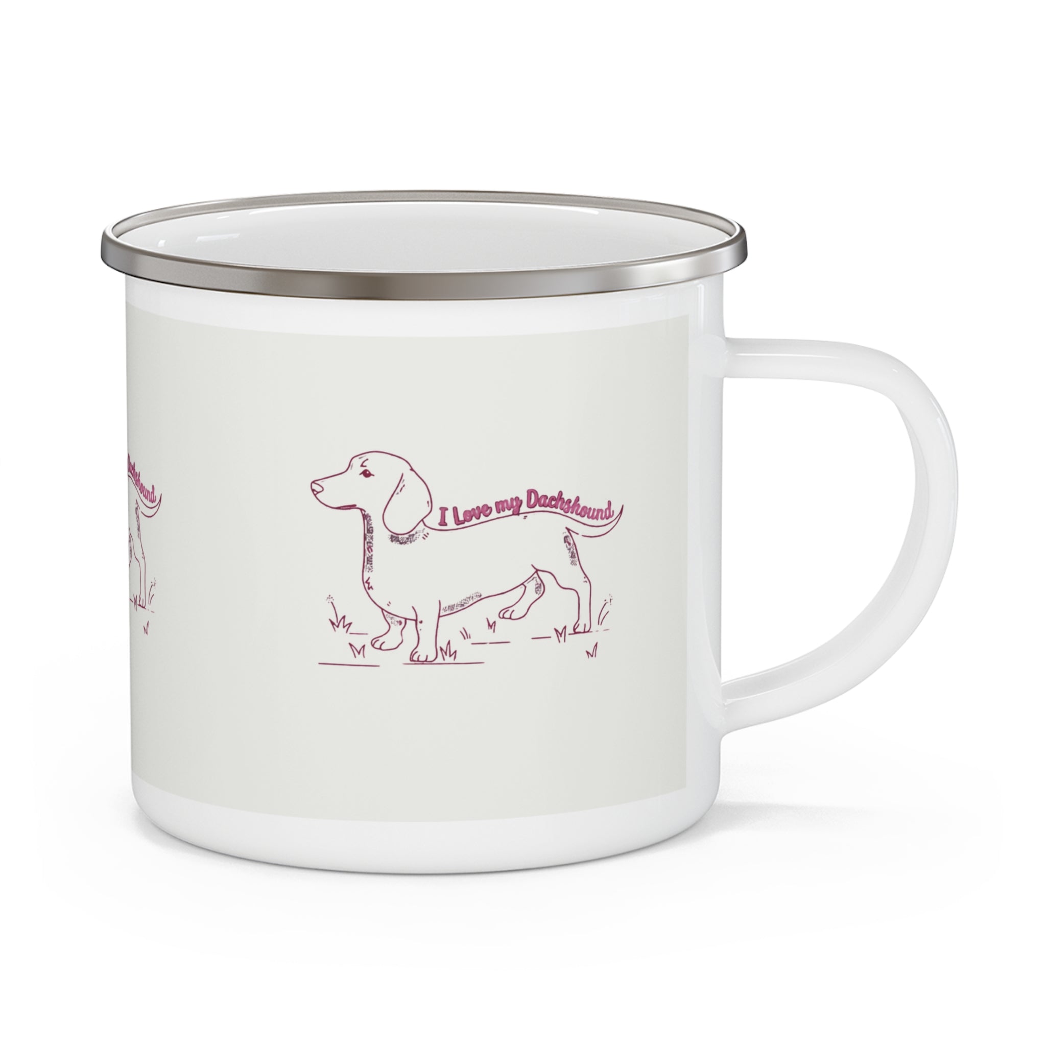 Enamel Mug — I Love My Dachshund Camping Cup