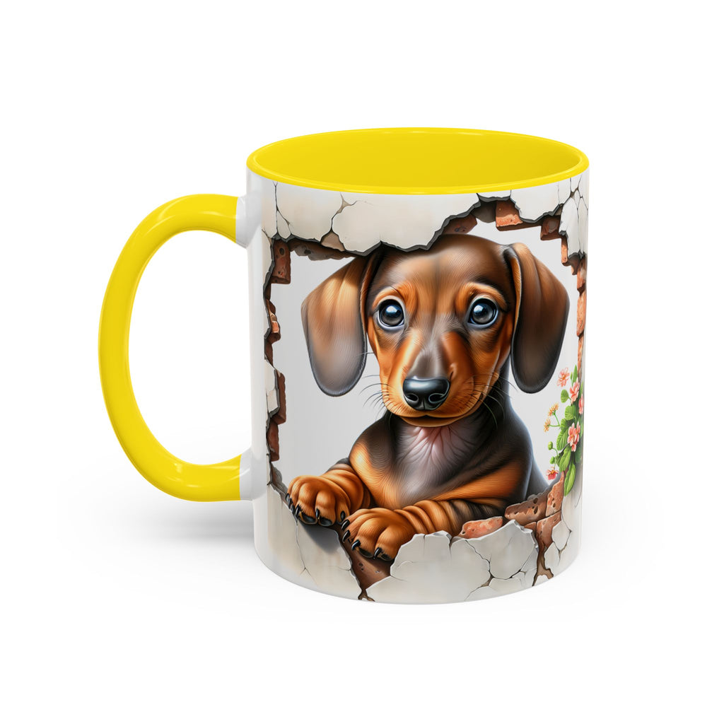 Dachshund Peek-A-Boo Coffee Mug — Cute Puppy Dog Gift