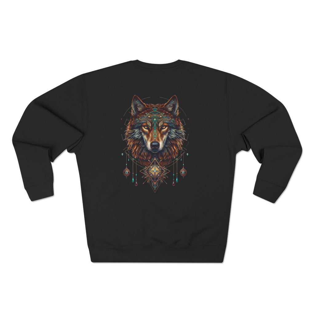 Wolf Spirit Crewneck Sweatshirt — "Spirit of the Wild" Graphic on the back