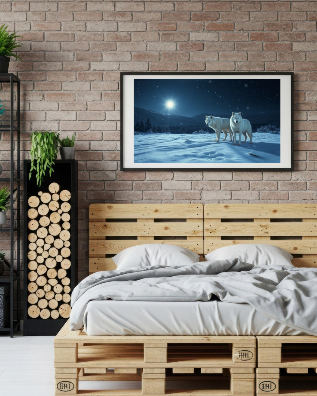 Arctic Wolves Poster – Printable Wall Art, Instant Download Wildlife Print for Modern Home Decor