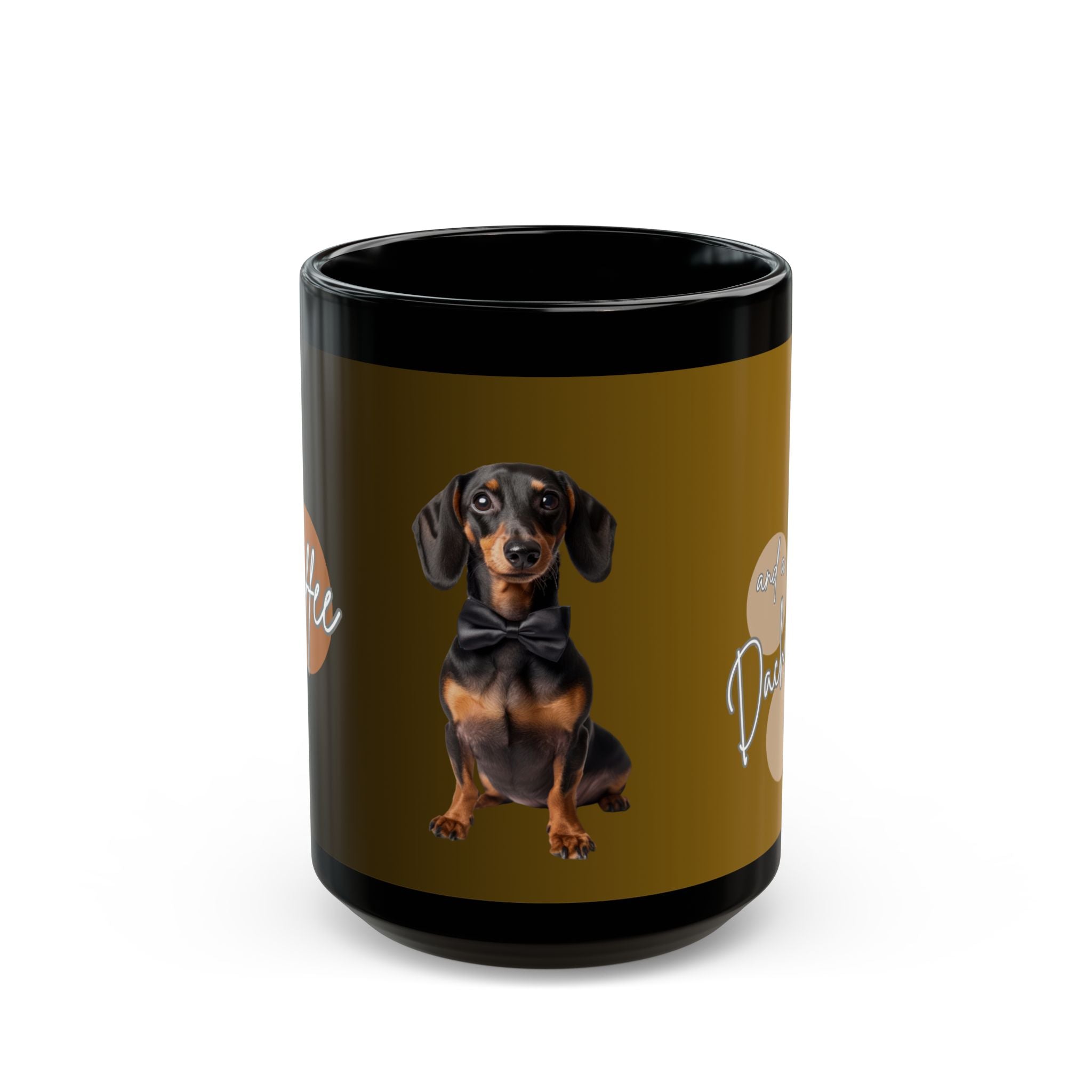 Dachshund Coffee Mug — Cute Black Wiener Dog Design