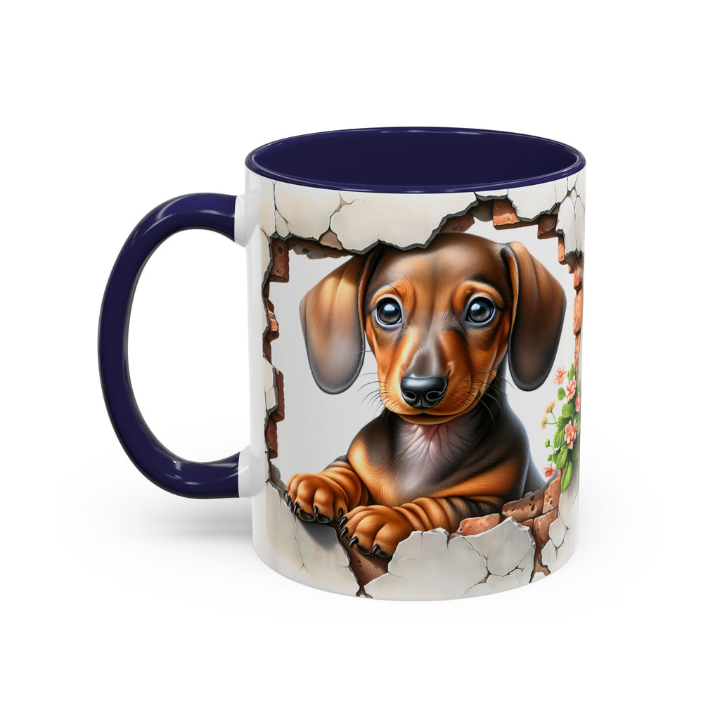 Dachshund Peek-A-Boo Coffee Mug — Cute Puppy Dog Gift