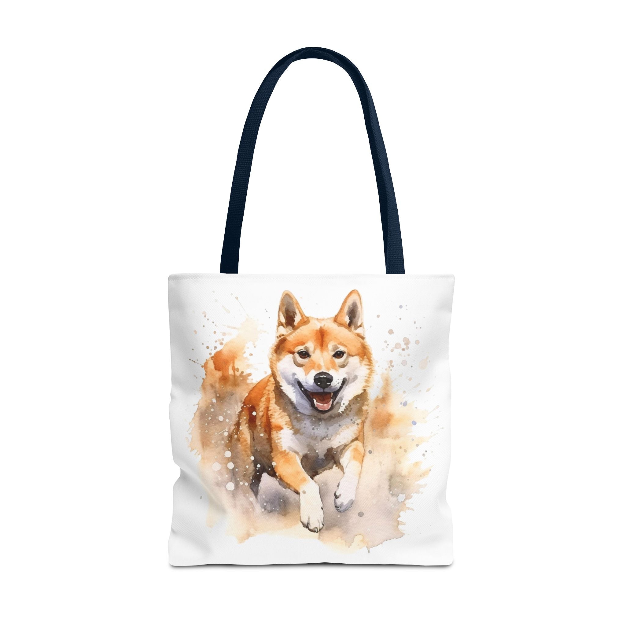 Shiba Inu Watercolor Tote Bag – Cute Running Dog All-Over Print
