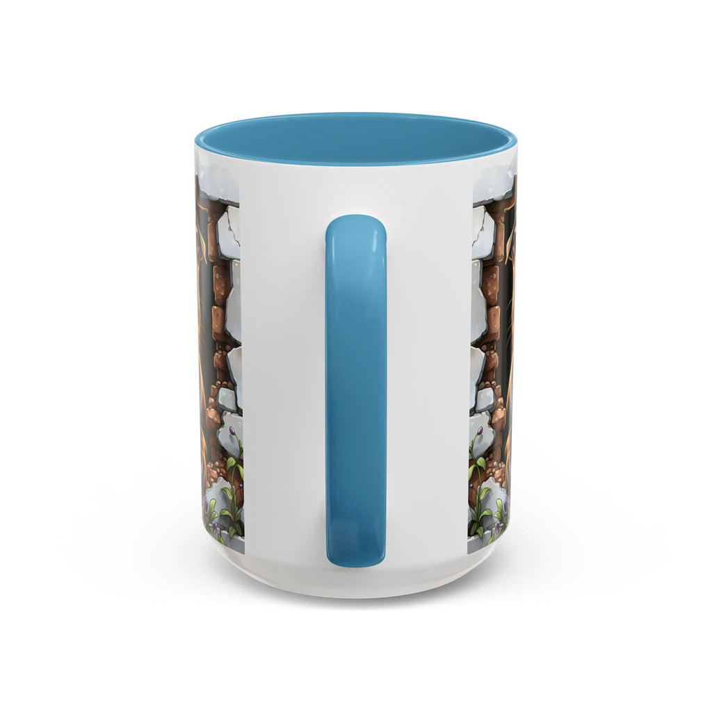 Pit Bull Puppy Peek Accent Coffee Mug – Cute Dog Lover Gift (11/15oz)