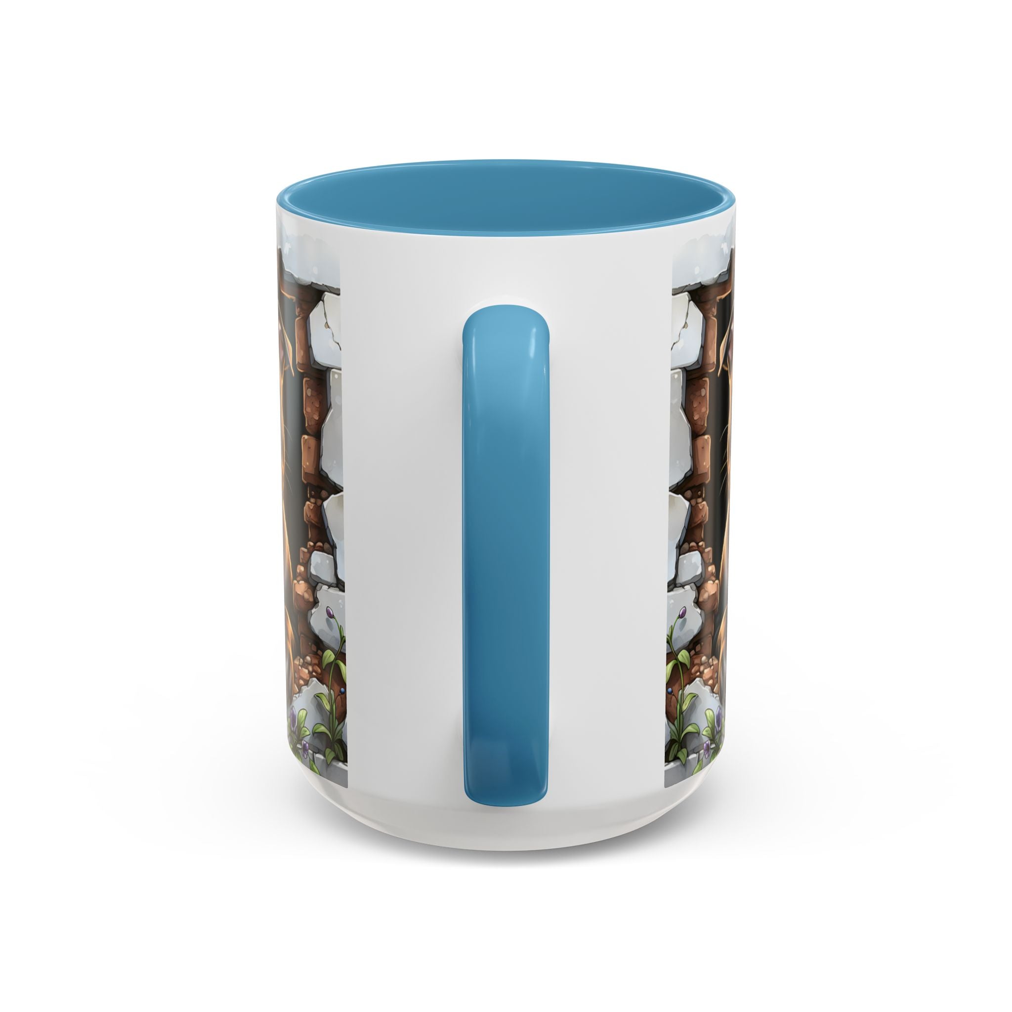 Pit Bull Puppy Peek Accent Coffee Mug – Cute Dog Lover Gift (11/15oz)