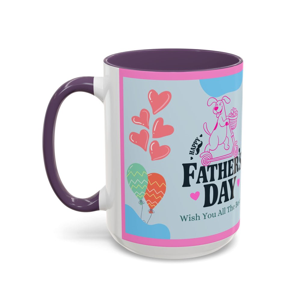 Father's Day Coffee Mug – Cute Dog on Scooter Design (11/15oz)