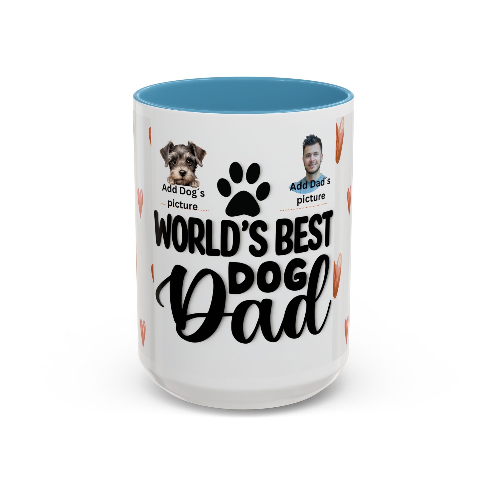 Personalised "World's Best Dog Dad" Coffee Mug — Custom Pet & Owner Photo