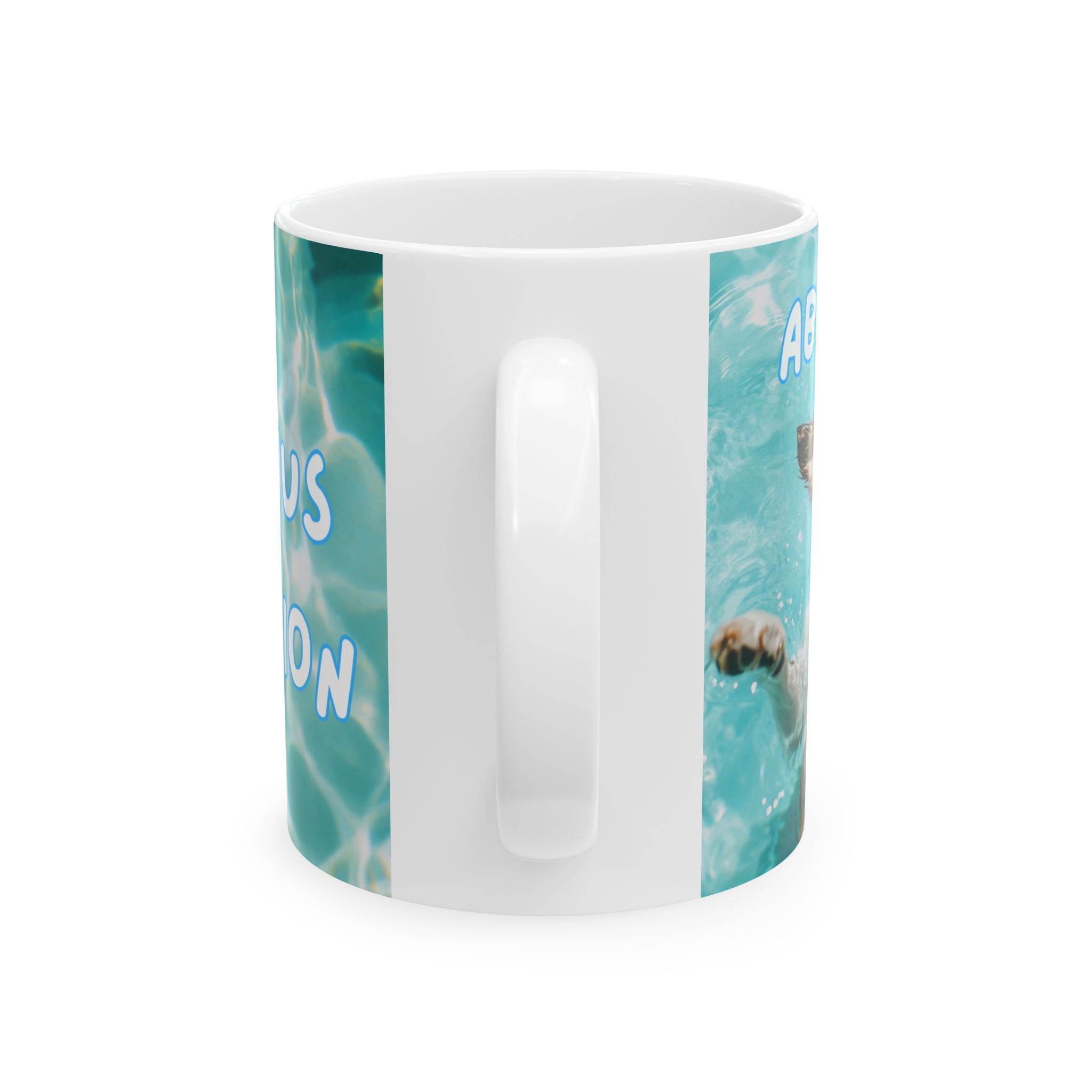 Corgi Relaxing Pool Ceramic Mug — "Cor-Geous Relaxation" Cute Dog Coffee Cup (11oz/15oz)