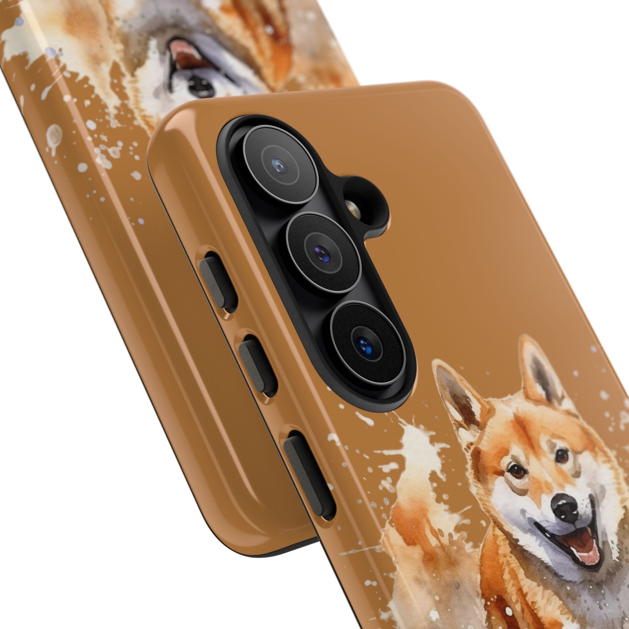 Shiba Inu Phone Case — Energetic Watercolor Dog Protective Case