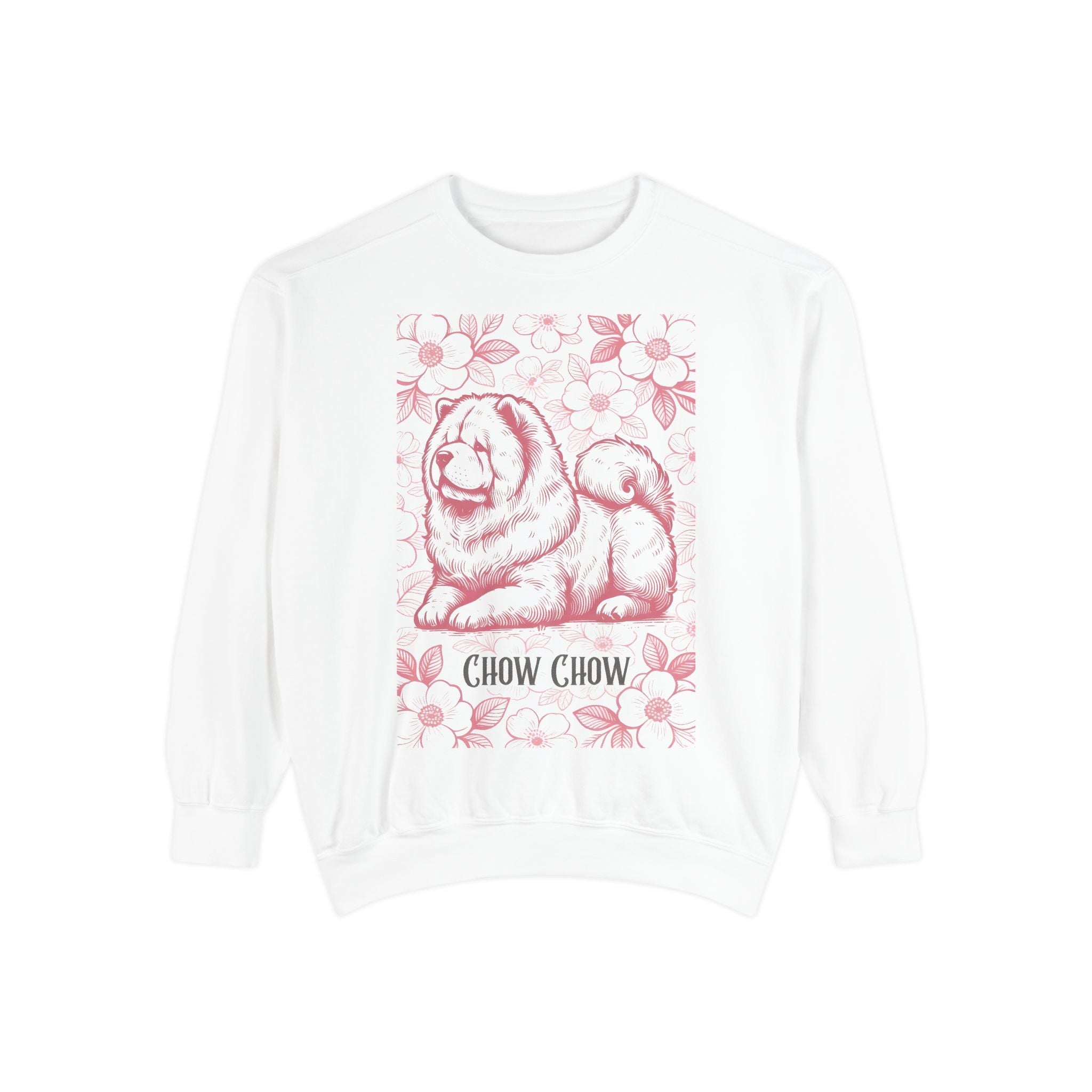 Chow Chow Floral Sweatshirt — Vintage Sketch Dog Crewneck