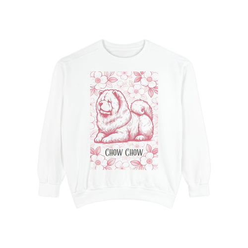 Chow Chow Floral Sweatshirt — Vintage Sketch Dog Crewneck