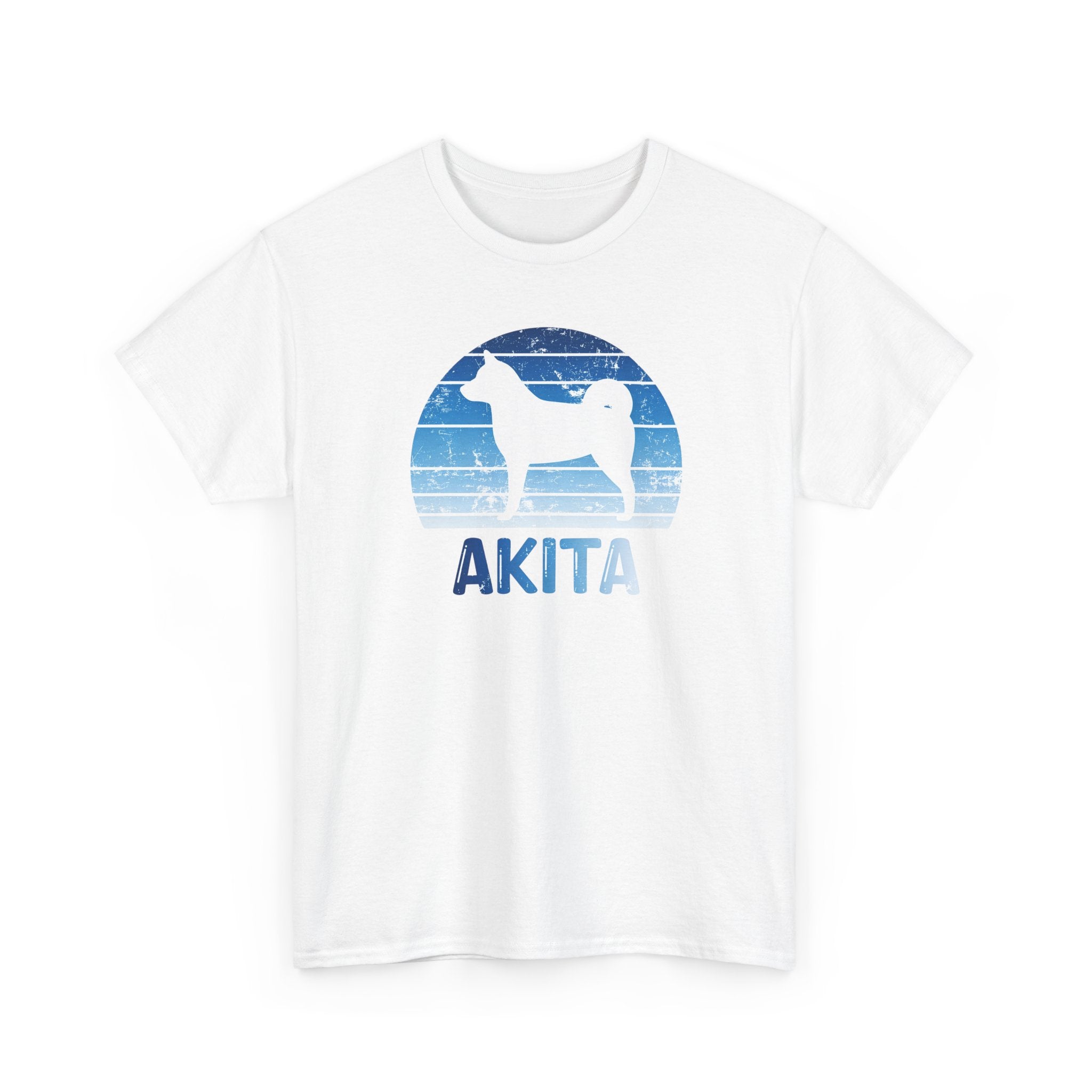 Akita Retro Sunset T-Shirt – Unisex Dog Lover Graphic Tee