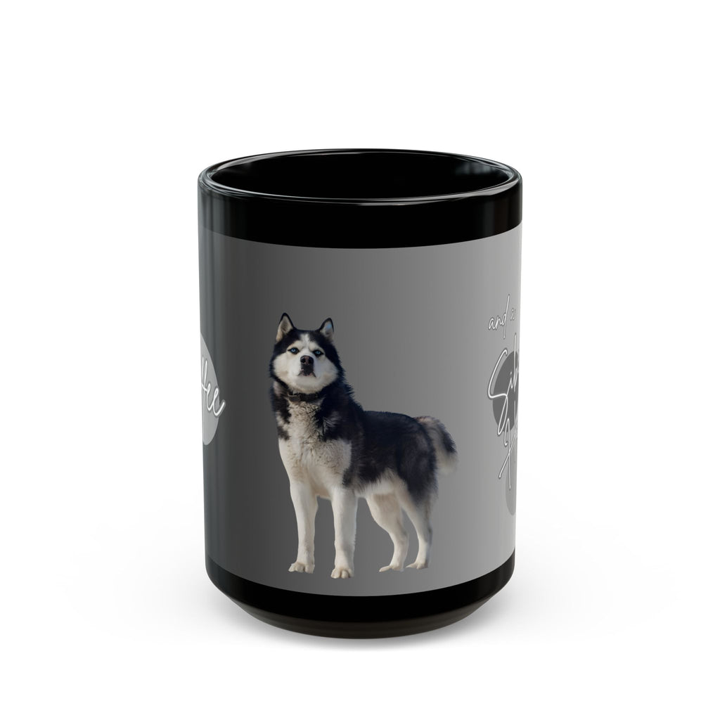 Siberian Husky Black Coffee Mug — 11oz/15oz Dog Lover Gift