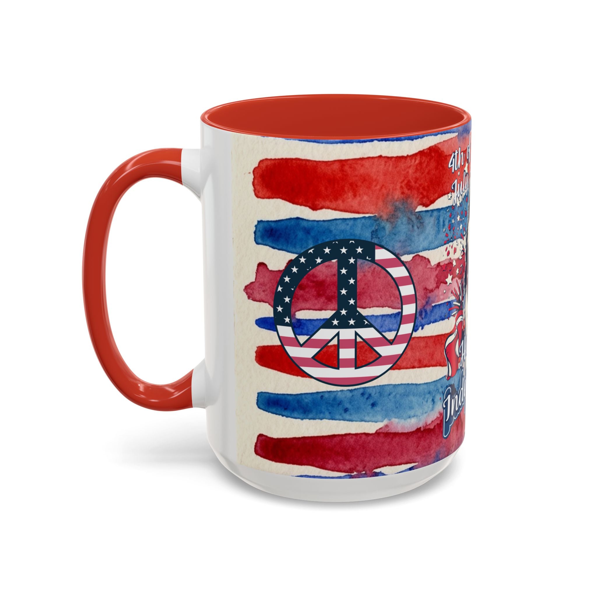 Independence Day Husky Coffee Mug — Happy 4th of July Patriotic Accent Mug (11/15oz)