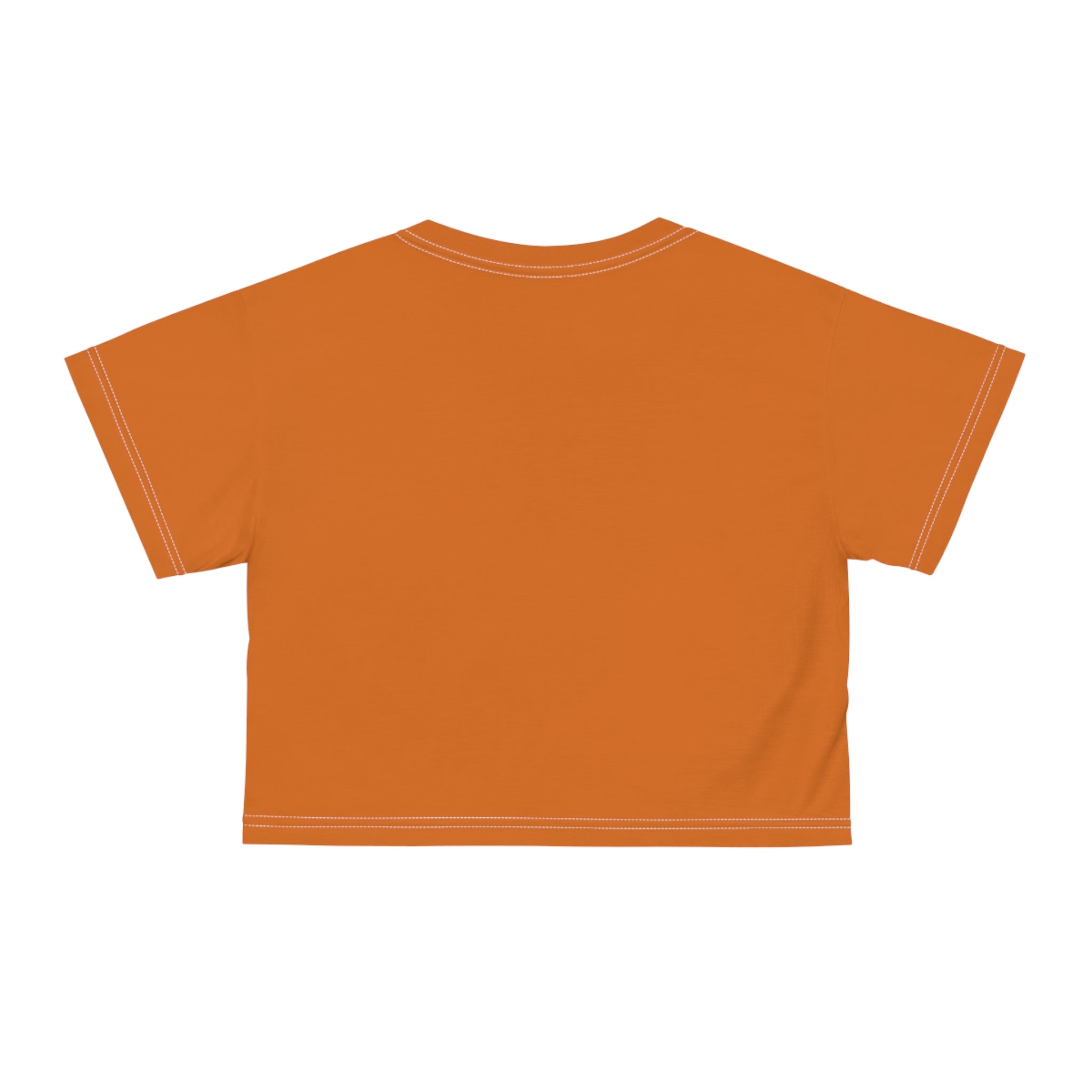 Cute Puppy Crop Tee — Sunny Orange All-Over Print